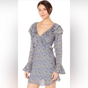 Free People Sweetest Thing Mini Dress in the Midnight Cowboy floral- Size 8- EUC